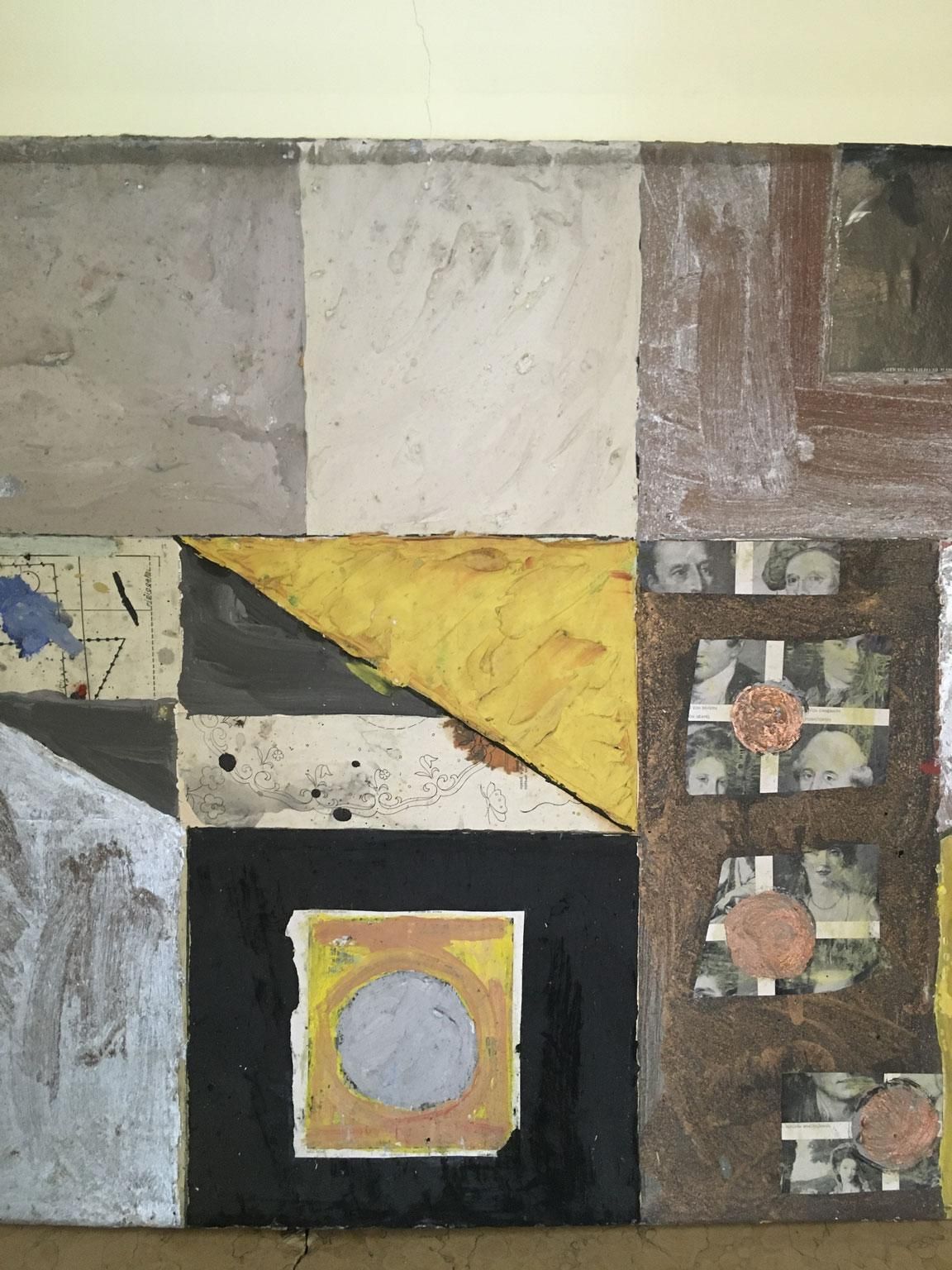 photo buy 1960 Abstract Painting And Paper Collage Ermete By Ermete Lancini