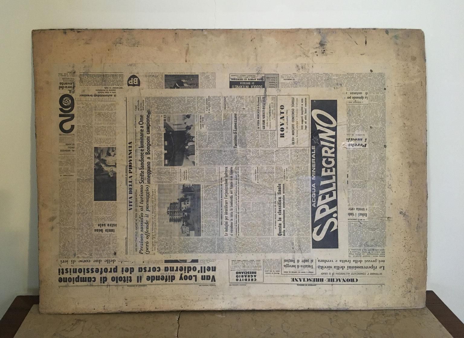 photo buy 1962 Italy Abstract Painting And Paper Collage By Ermete Lancini