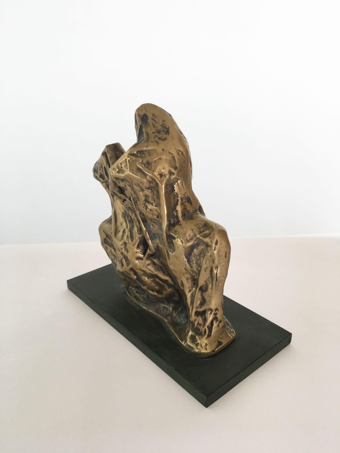 photo furniture 1980 Italy Post Modern Cristina Roncati Bronze Abstract Sculpture Cavaliere