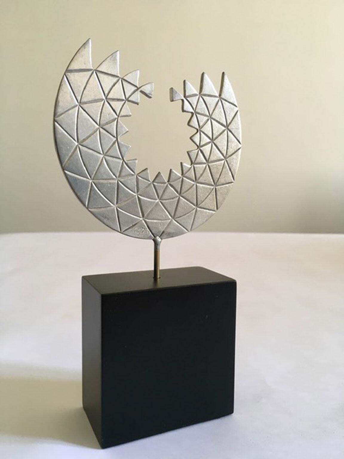 1986 Italy Post Modern Mirella Forlivesi Abstract Pewter Sculpture photo 583.0