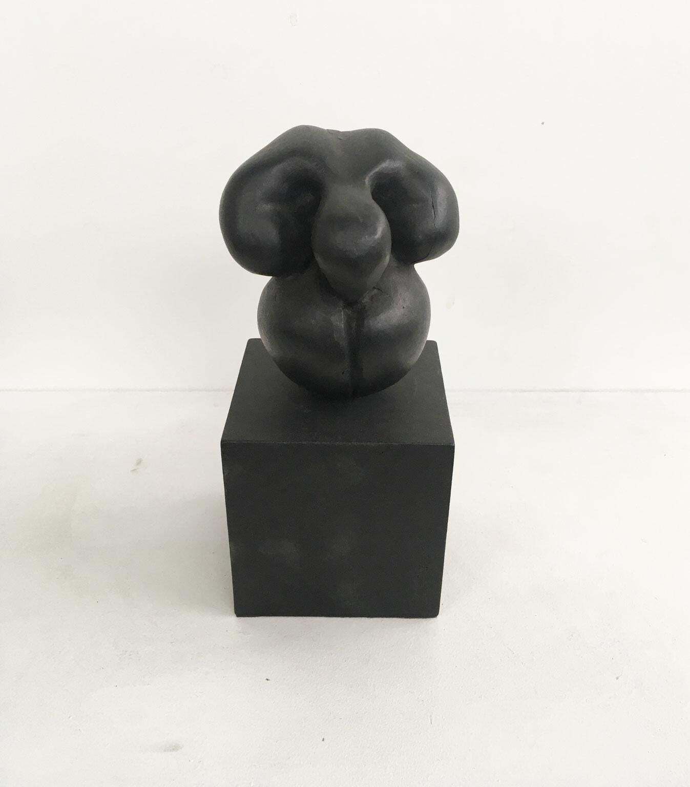 1988 Italy Black Aluminum Abstract Sculpture By Patrizia Guerresi Title Deji photo furniture