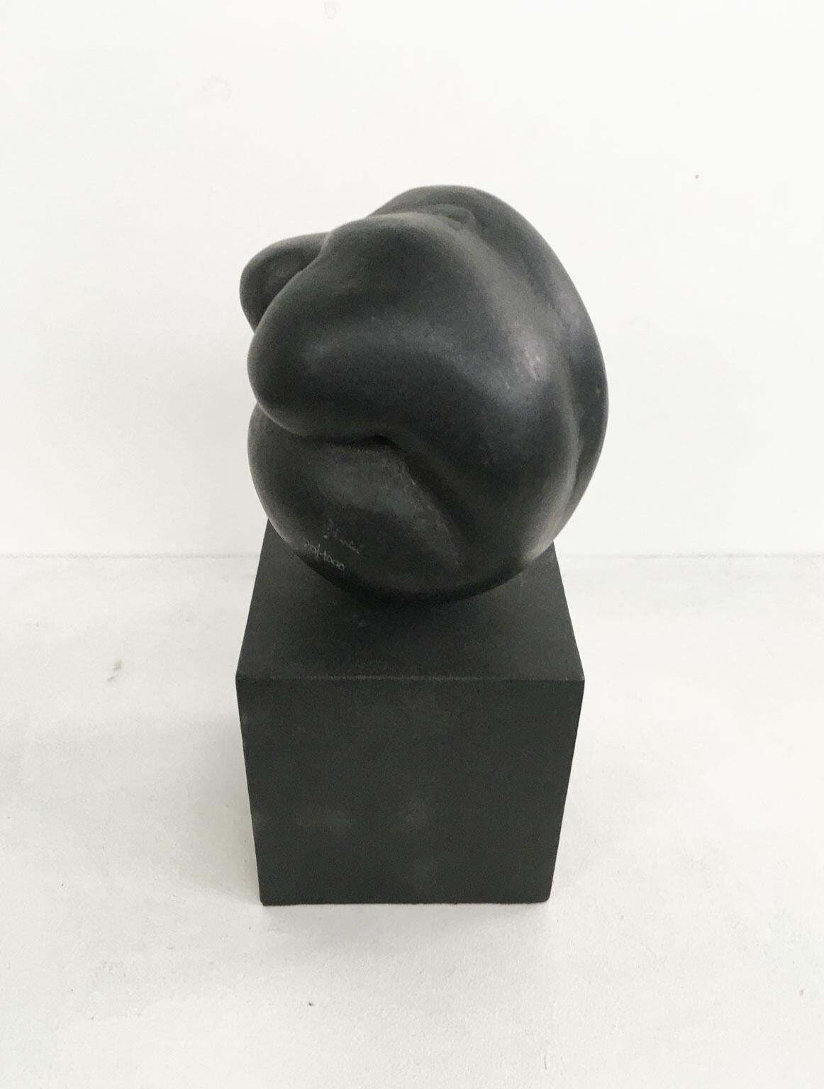 1988 Italy Black Aluminum Abstract Sculpture By Patrizia Guerresi Title Deji photo vinterior