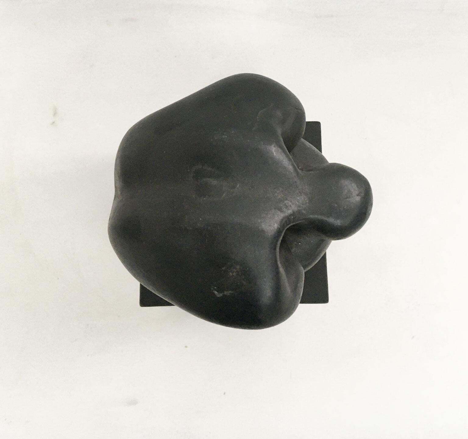 photo for sale 1988 Italy Black Aluminum Abstract Sculpture By Patrizia Guerresi Title Deji