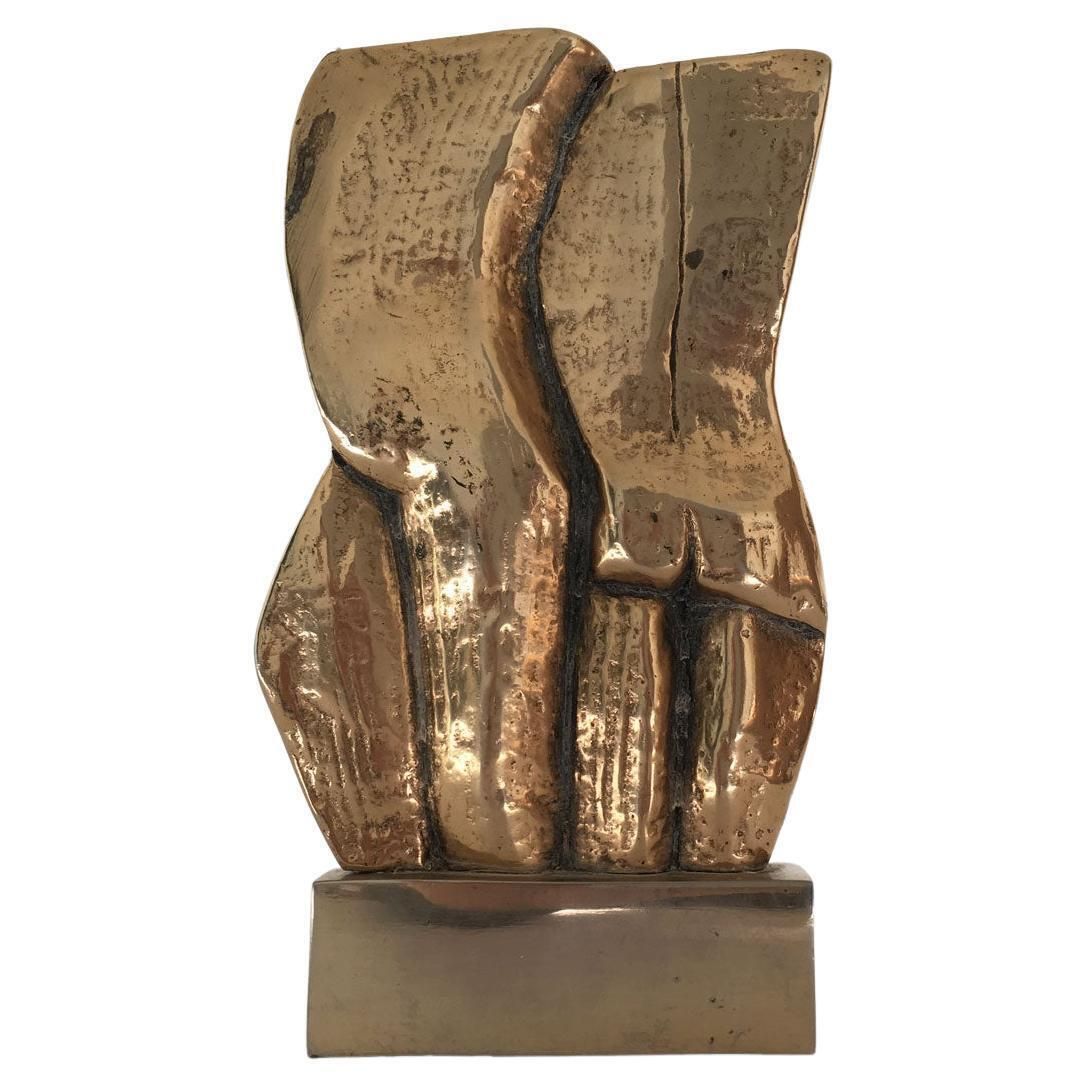 1980 Italy Post Modern Rodica Tanasescu Bronze Abstract Sculpture Insieme