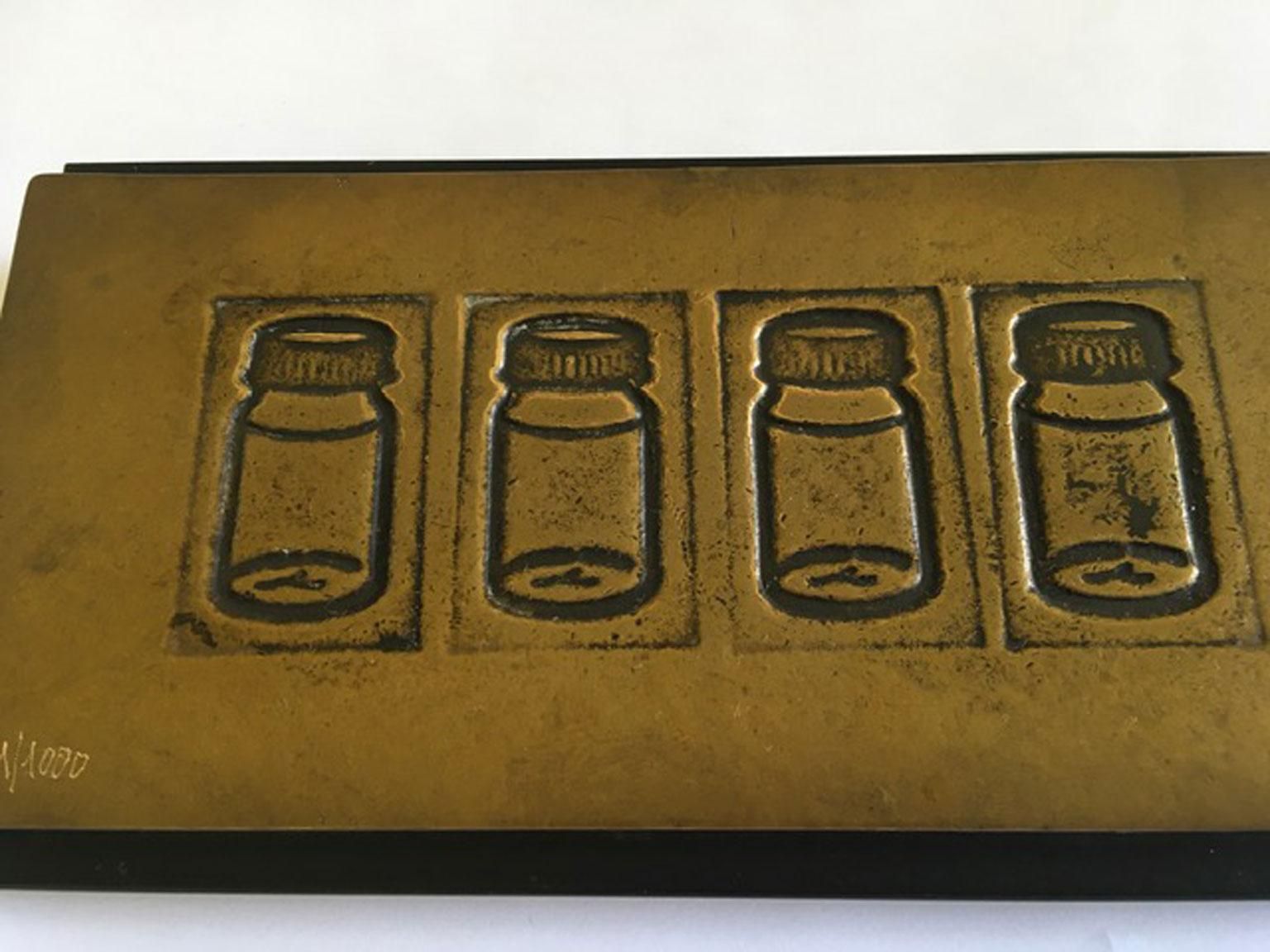 Italy 1980 Late 20th Century Pop Art Multiple Bronze Bottles photo 1613.0