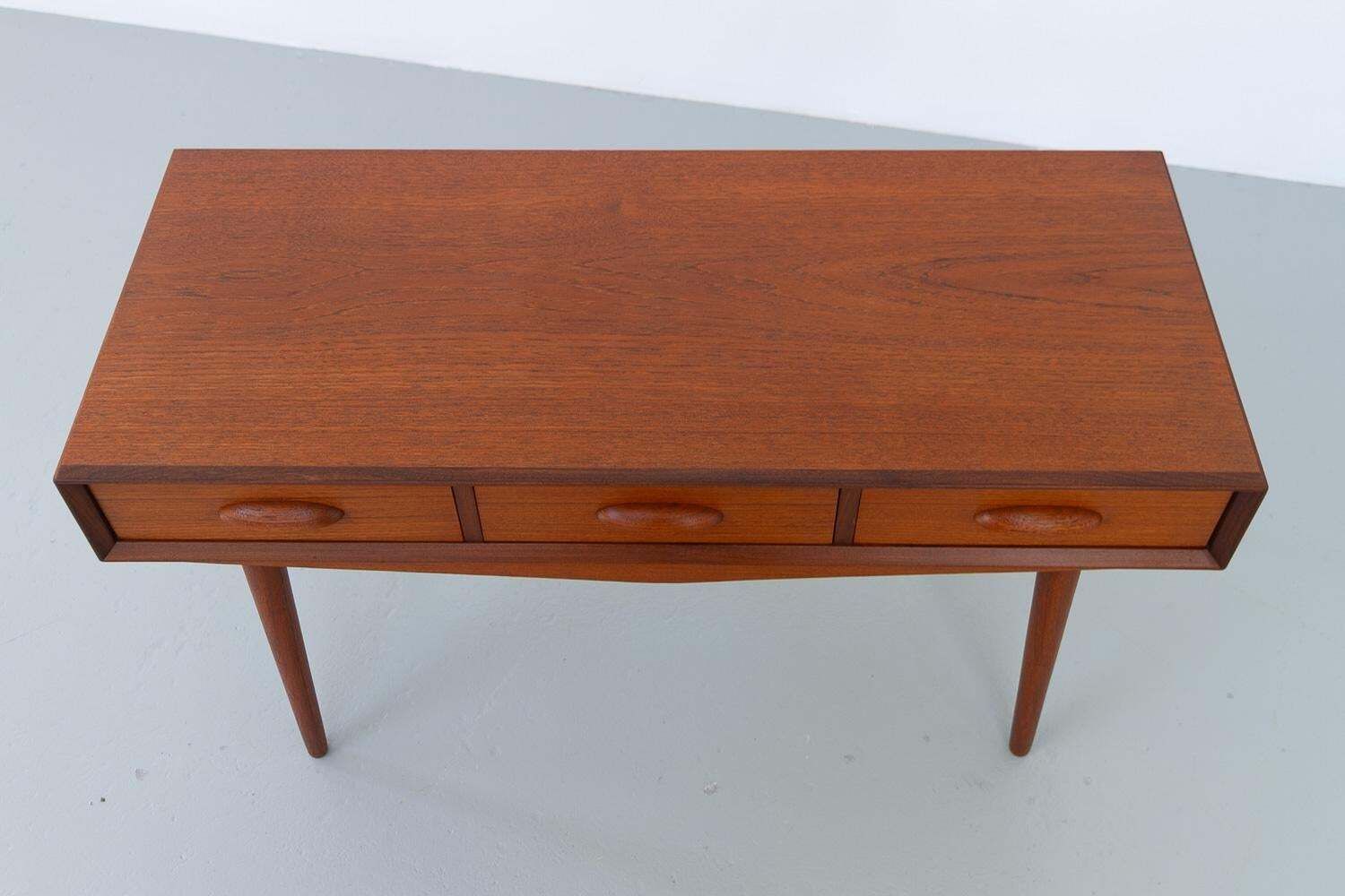 Danish Teak Sideboard With Three Drawers, 1960s. photo Furniture