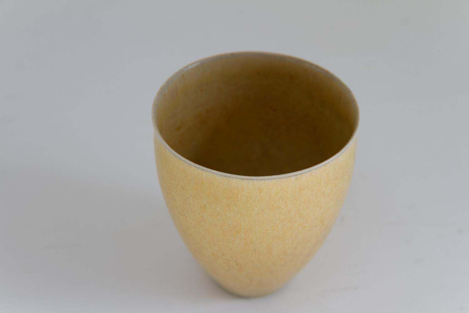 photo buy Danish Mid Century Yellow Stoneware Vase By Saxbo, 1960s.