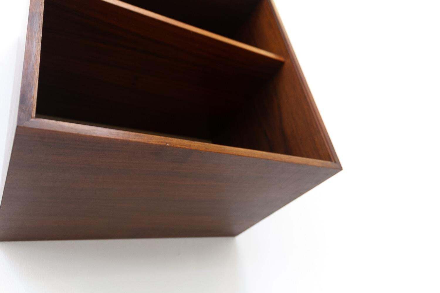 Danish Rosewood Floating Bookcase By Hg Furniture, 1960s. photo vintage