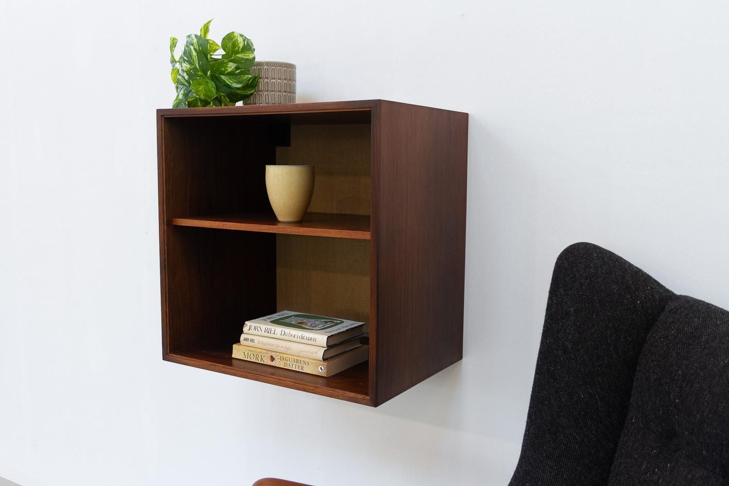 Furniture Danish Rosewood Floating Bookcase By Hg Furniture, 1960s. photo