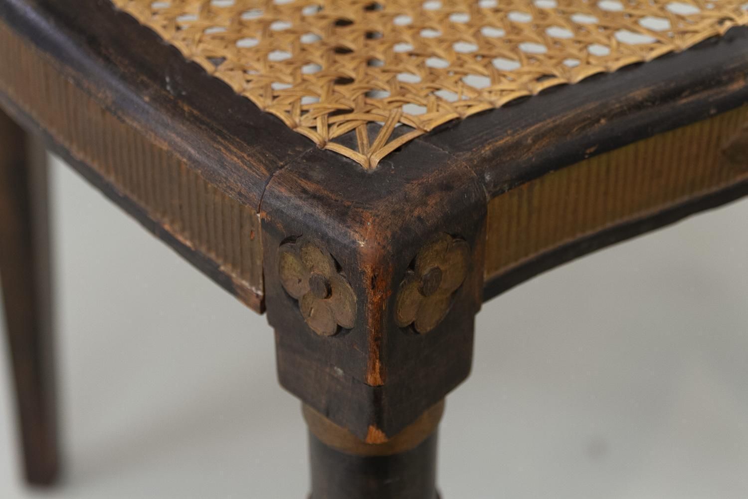 photo vinterior French Louis XVI Style Cane Side Chairs, 1880s. Set Of 2.