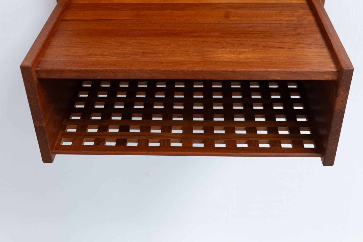 Danish Wall Mounted Bedside Tables In Solid Teak By Trip Trap, 1980s. Set Of 2. photo 1029.0