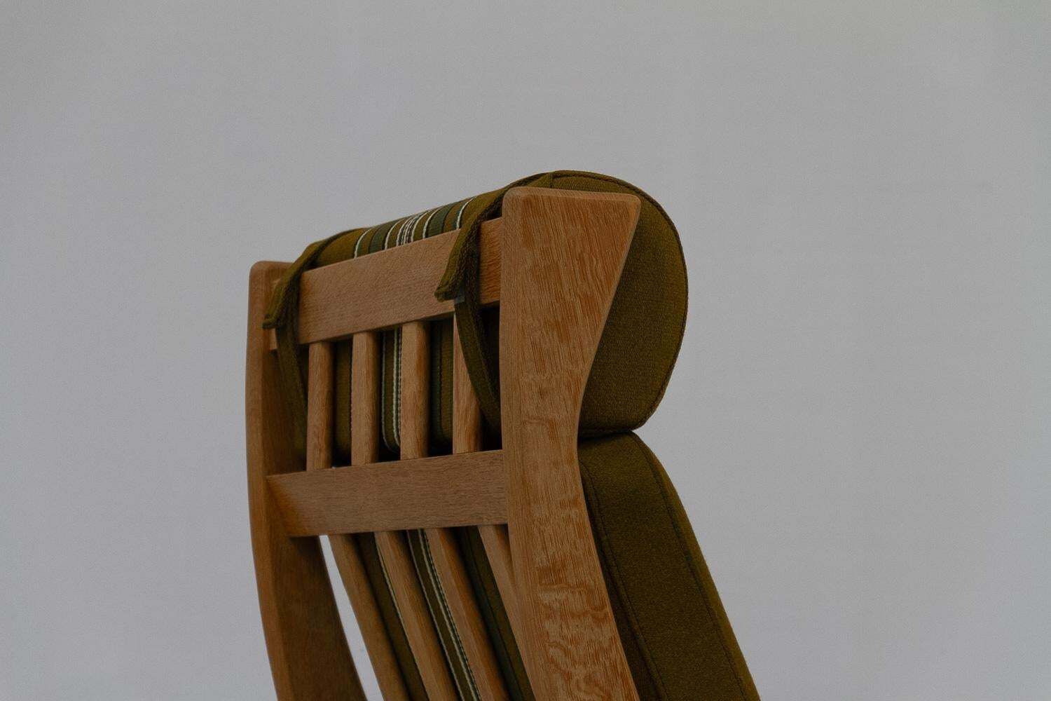 Danish Mid Century Modern Oak High Back Lounge Chair In Kjærnulf Style, 1960s. photo Furniture