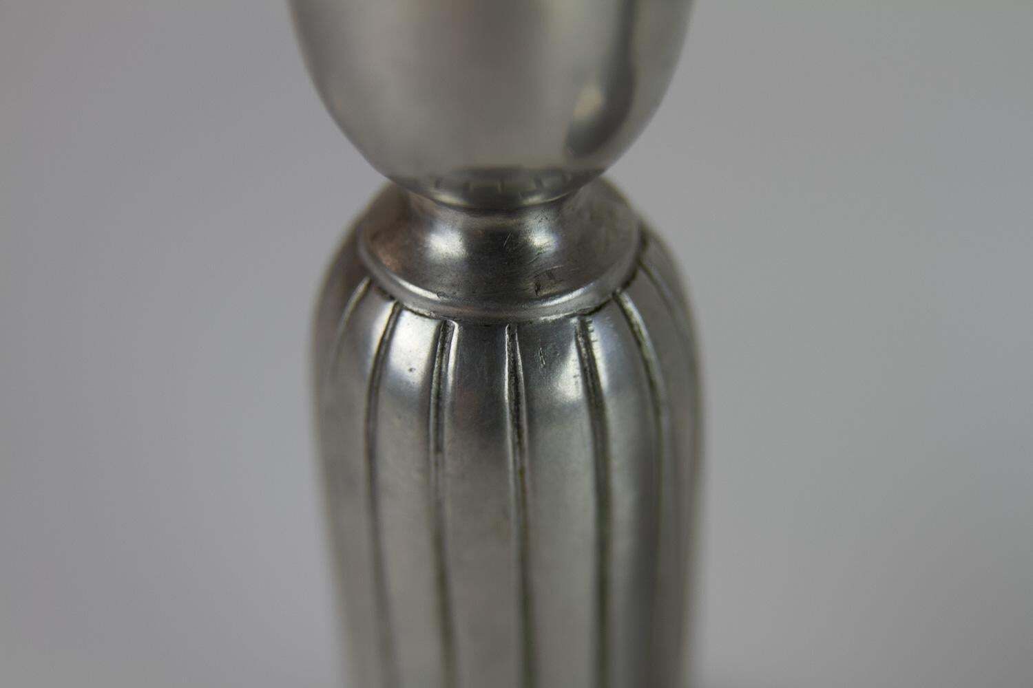 Art Deco Pewter Candle Holders By Just Andersen, 1930s. Set Of 2. photo 300.0