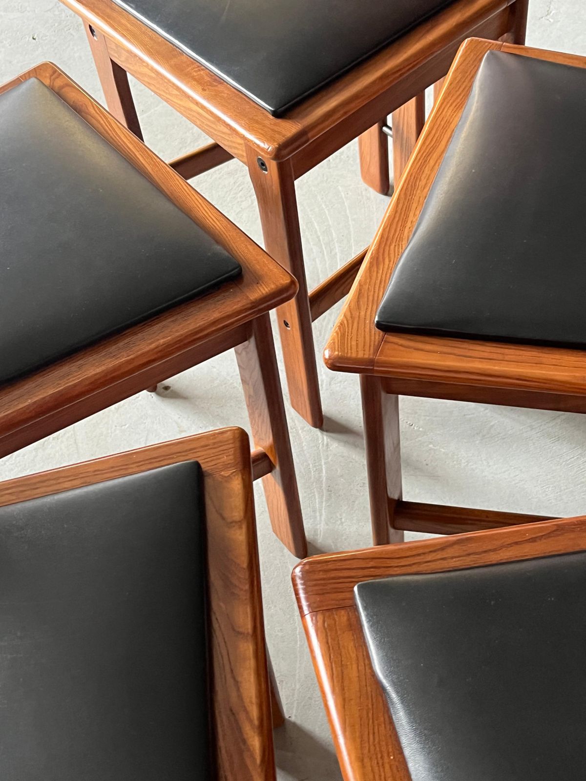 photo for sale 1 Of 6 Vintage Mid Century Dining Chairs In Style Of Mario Marenco, 70s Italy