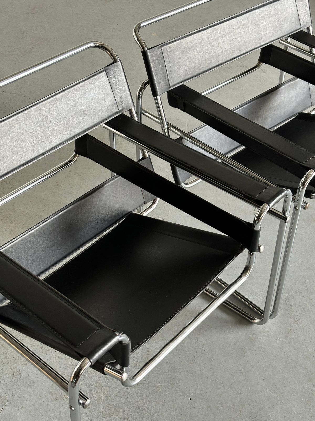 photo for sale Vintage 'Wassily' Armchairs By Marcel Breuer, 1970s Replica
