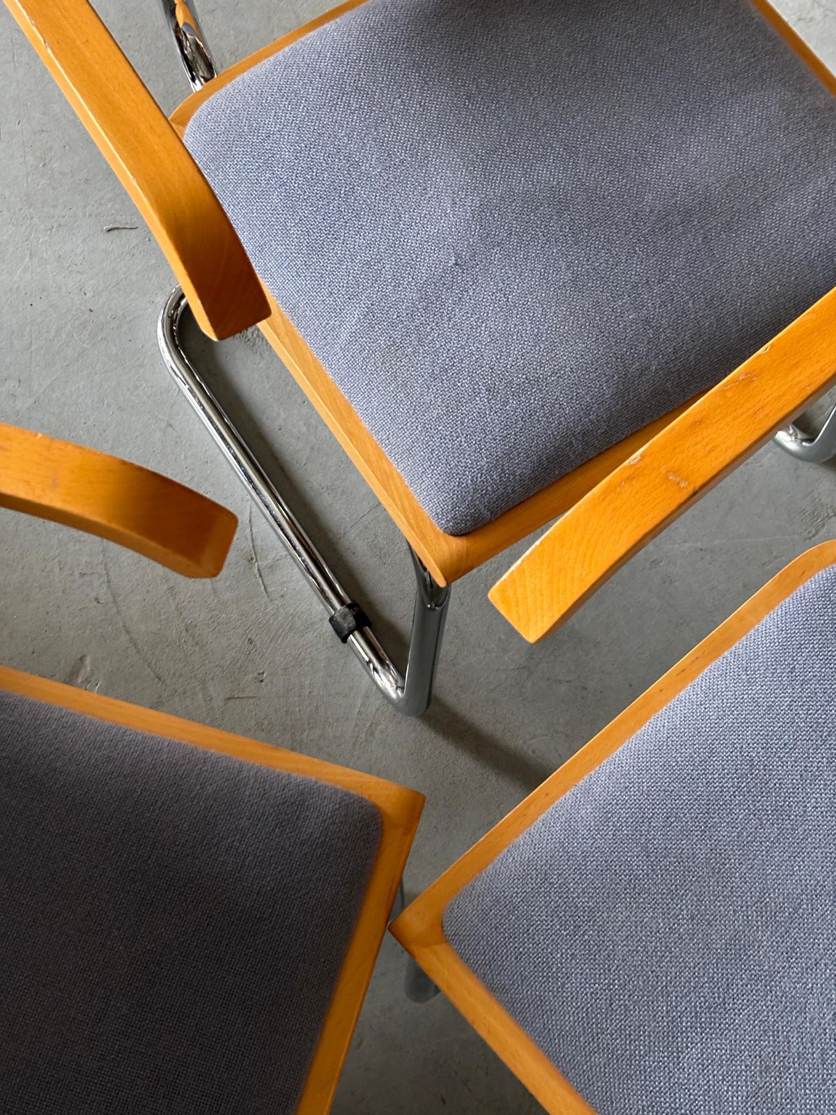 photo for sale 1 Of 12 Vintage Mid Century Modern Upholstered Cesca Armchairs By Bene Austria