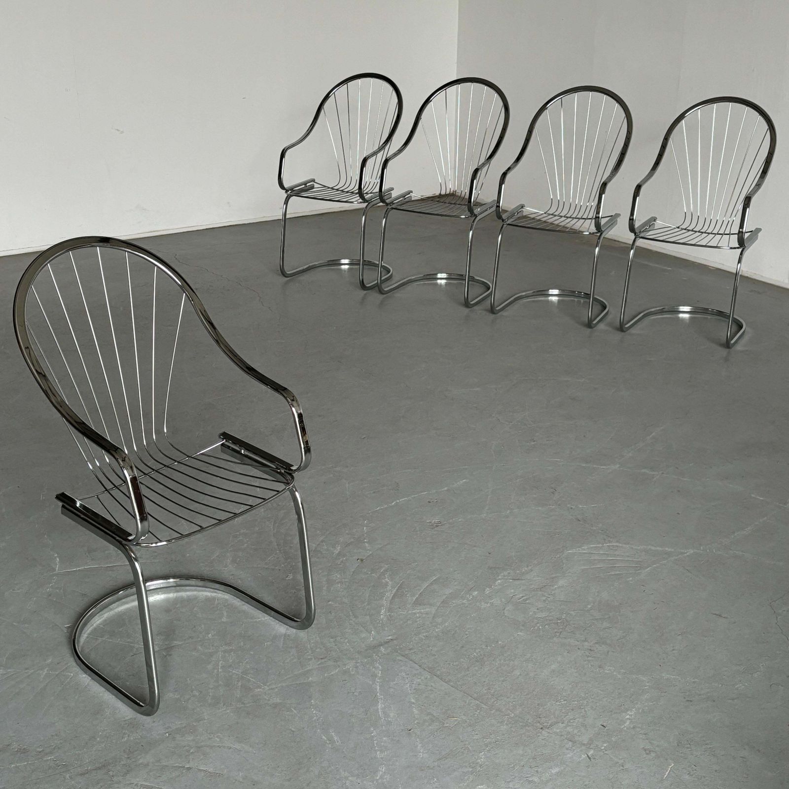 1 Of 5 Vintage Italian Mid Century Armchairs By Gastone Rinaldi For Rima, 1970s photo furniture