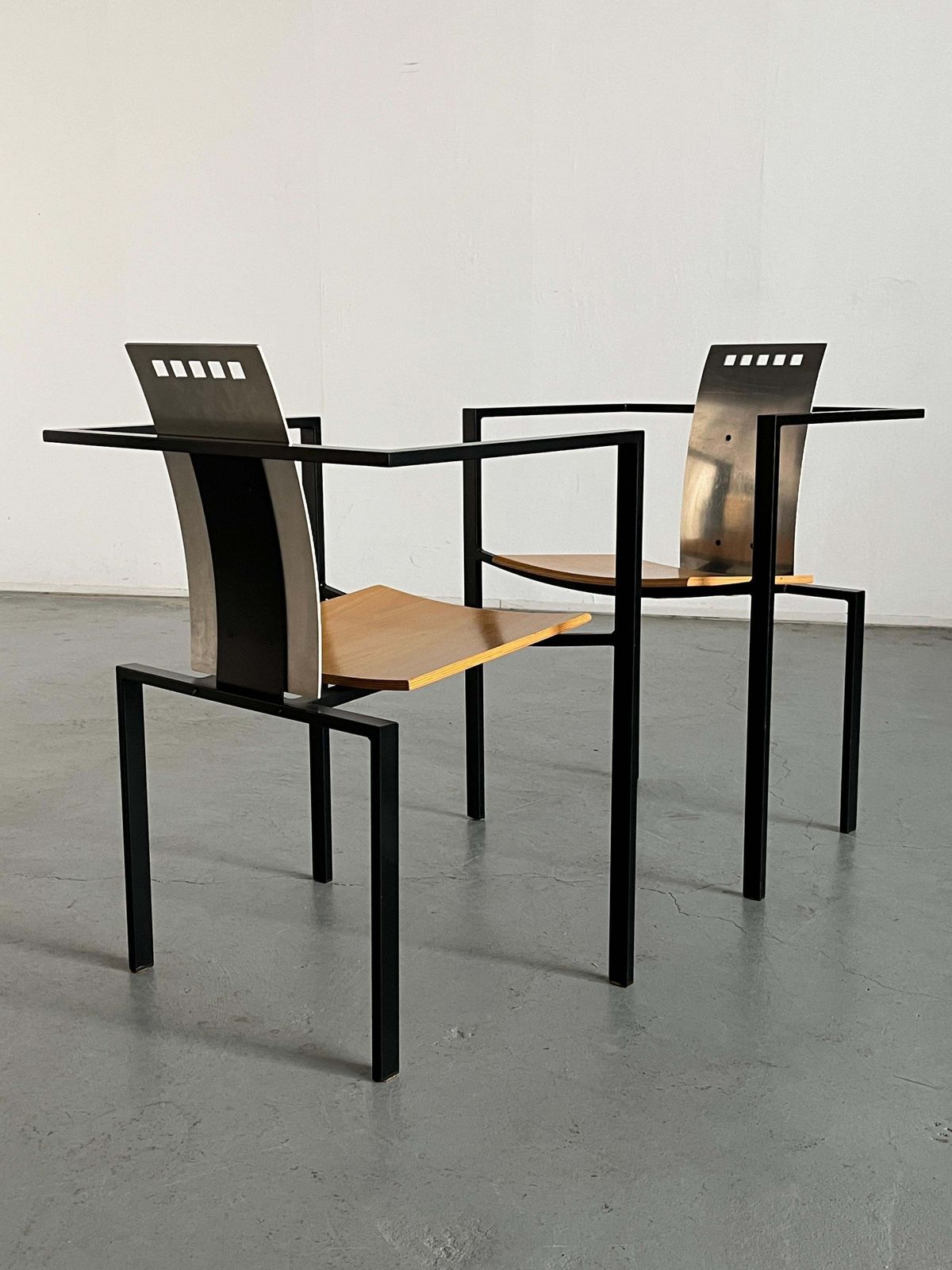 1 Of 4 Memphis Design Postmodern Geometrical Chairs By Kff, 1980s Germany photo 322.0