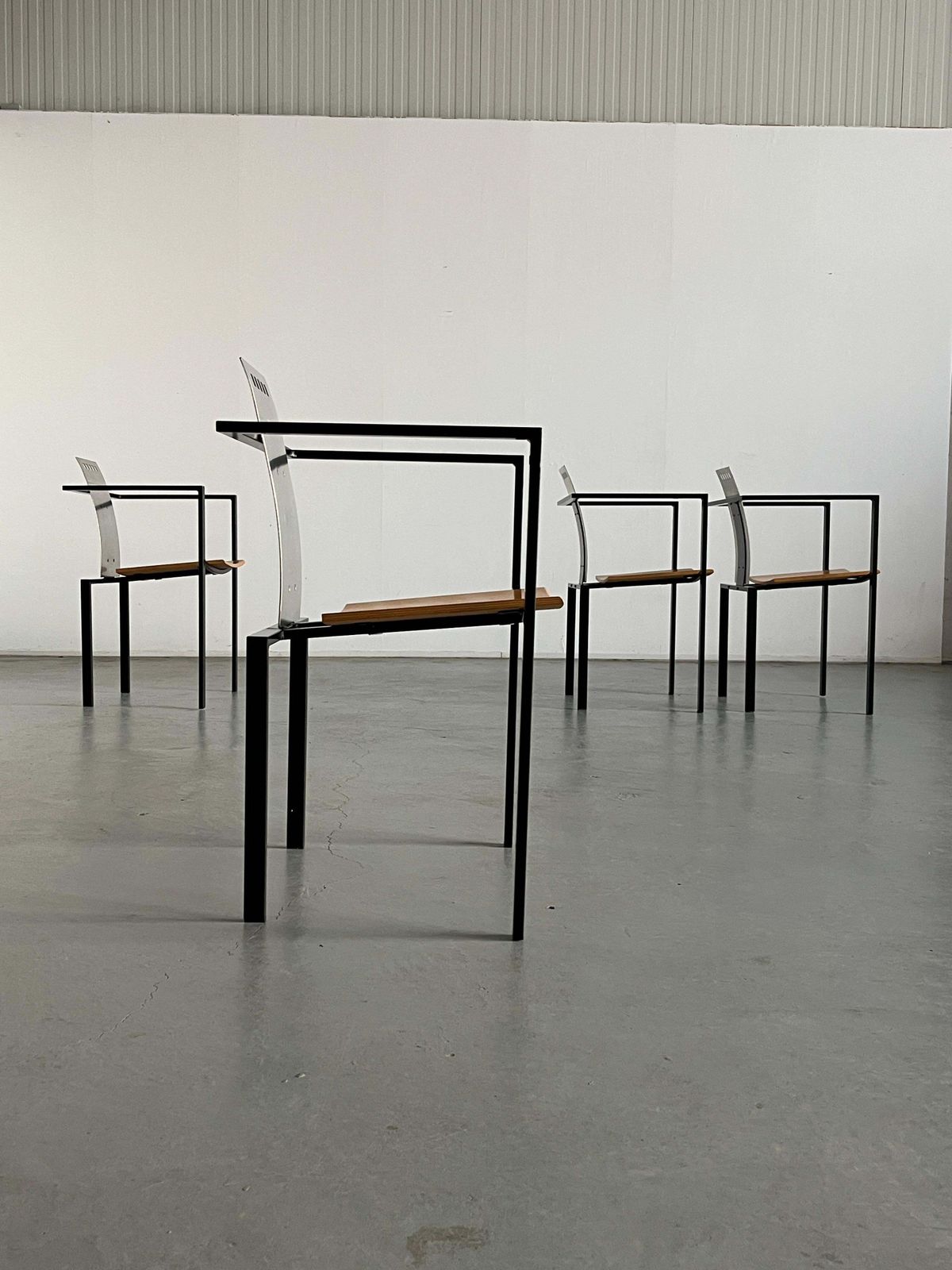 1 Of 4 Memphis Design Postmodern Geometrical Chairs By Kff, 1980s Germany photo vinterior