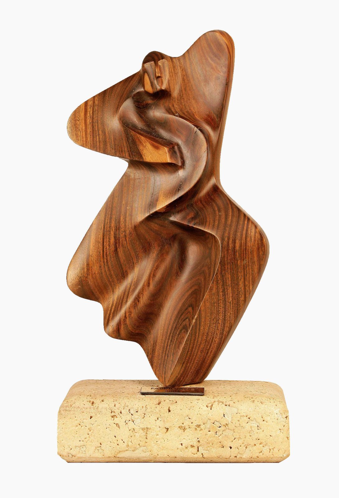 2004 Argentine Biomorphic Wood And Stone Abstract Sculpture By Fabriciano Gómez photo furniture