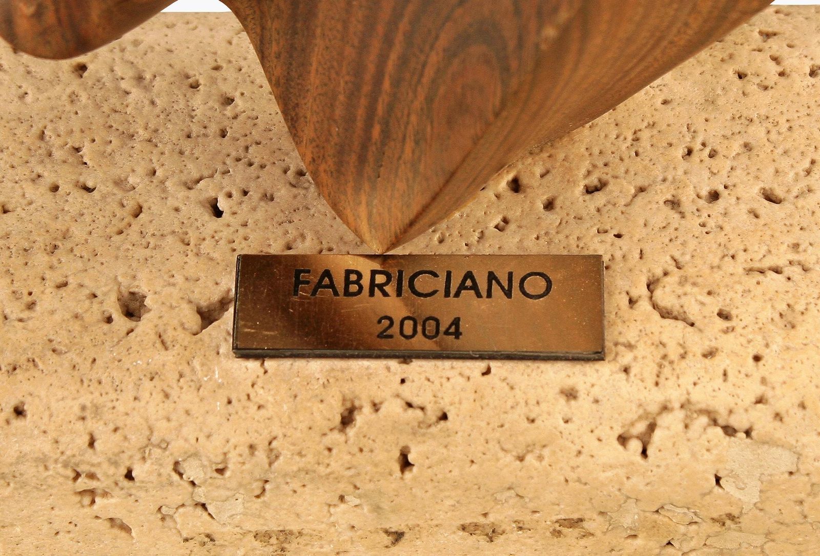 2004 Argentine Biomorphic Wood And Stone Abstract Sculpture By Fabriciano Gómez photo vinterior