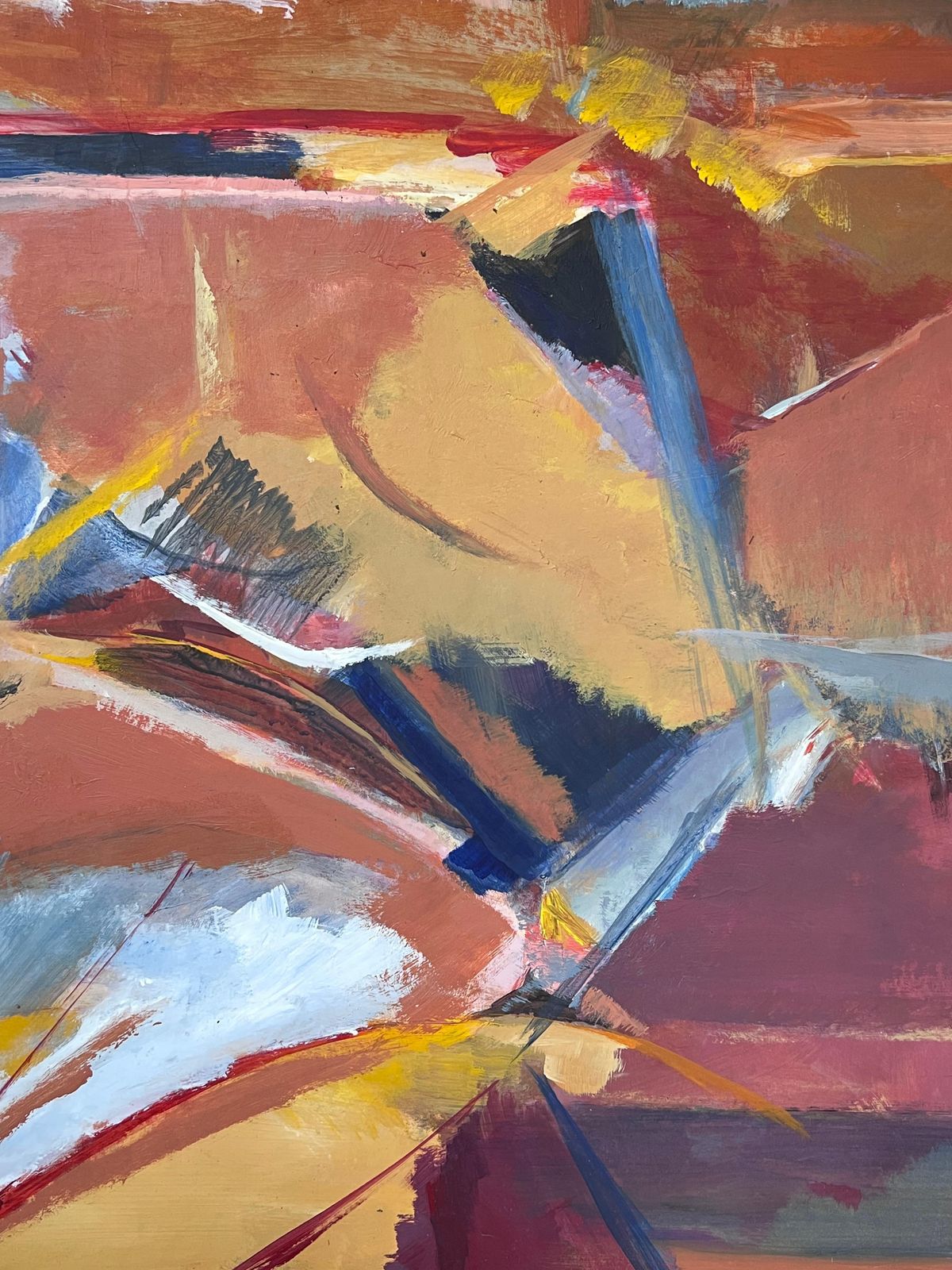Marie Deloume (French Born 1942)huge French 20th Century Abstract Expression Painting 1980's Blur Of Colors photo buy