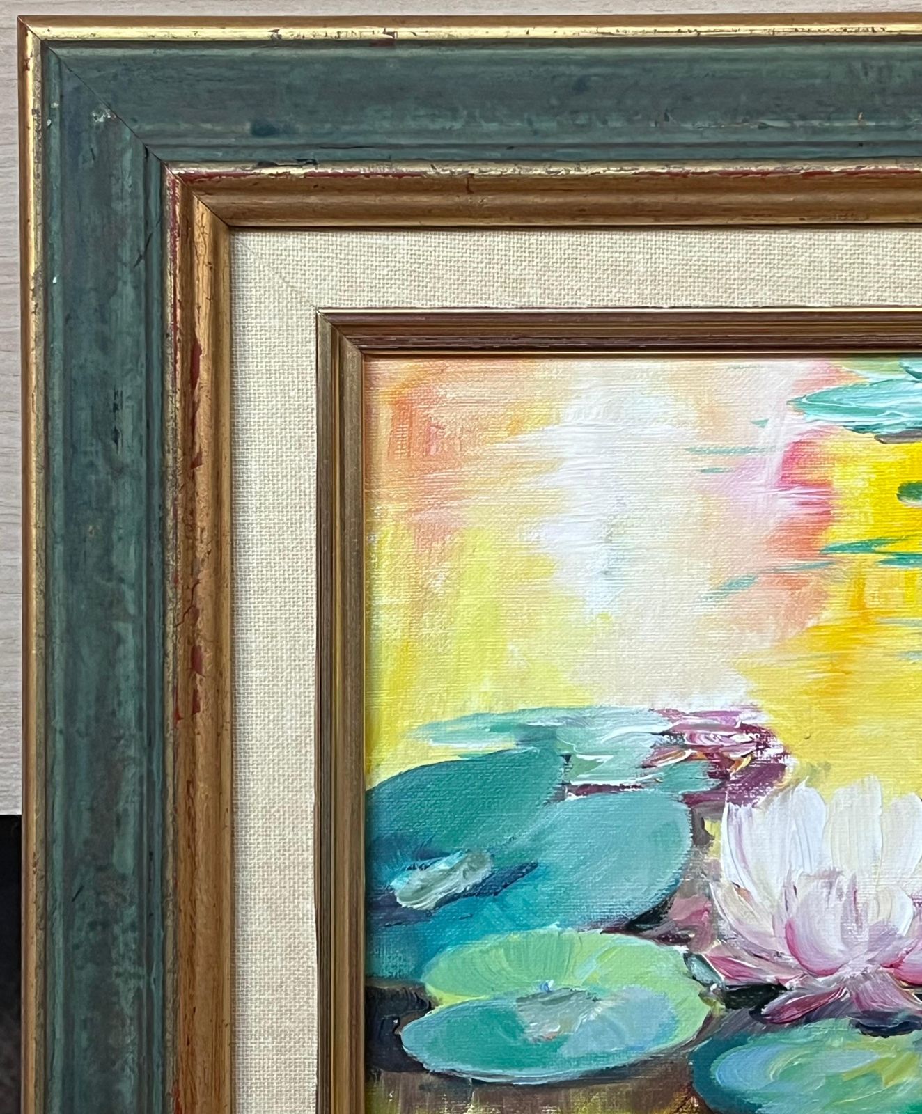Odile Dechanetthe Waterlily Pond Signed Original French Oil Painting, 20th Century20th Century photo 1224.0