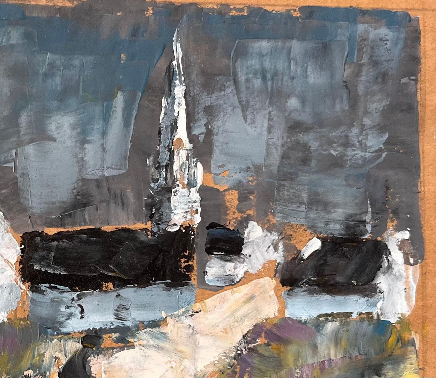 Fanch Lelfrench Village With White Chapel And Spire Under Stormy Sky By Fanch Lel photo vinterior