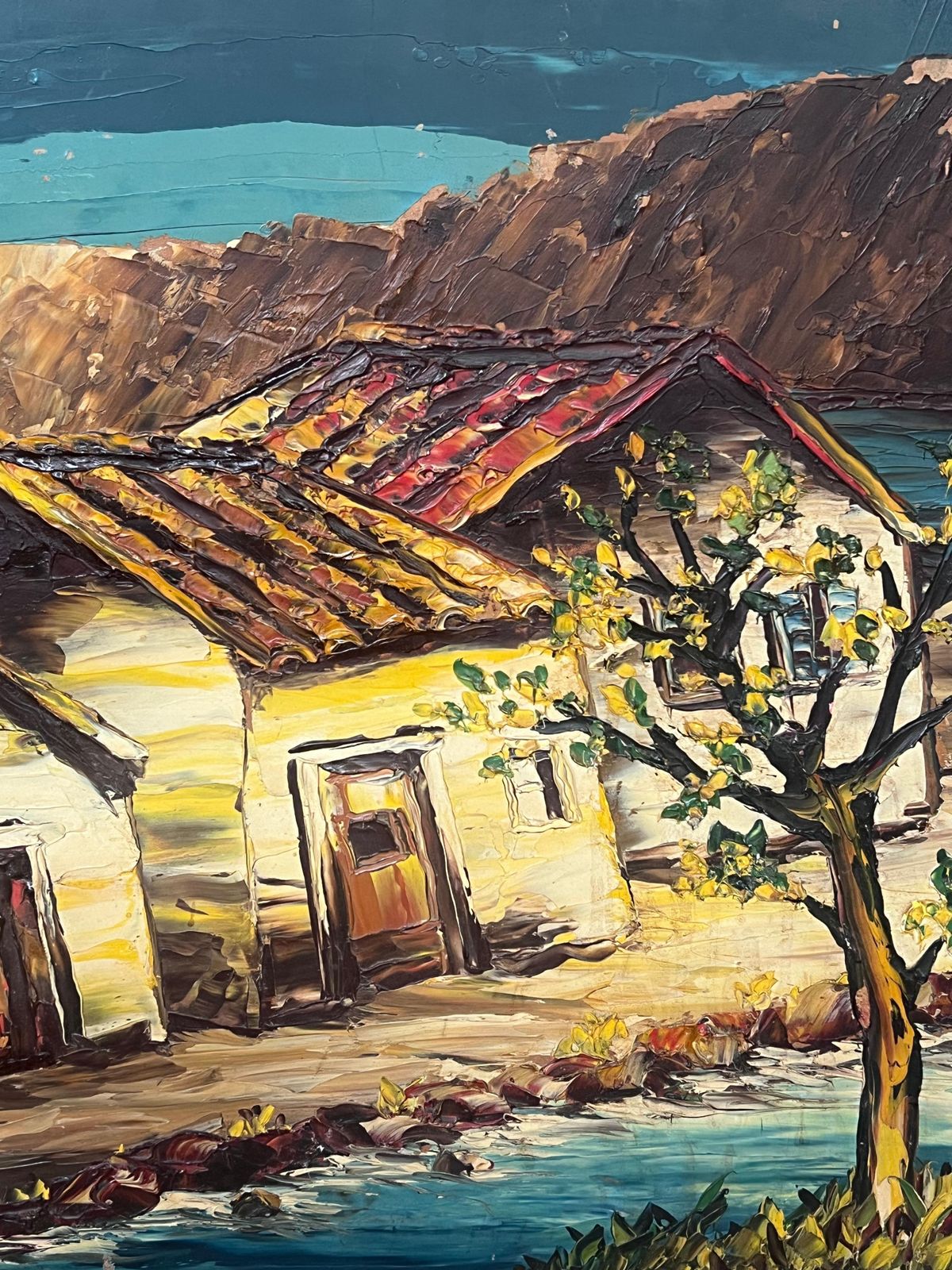 Léon Schwartz   Abrys20th Century French Expressionist Signed Oil Old Houses By River photo 561.0