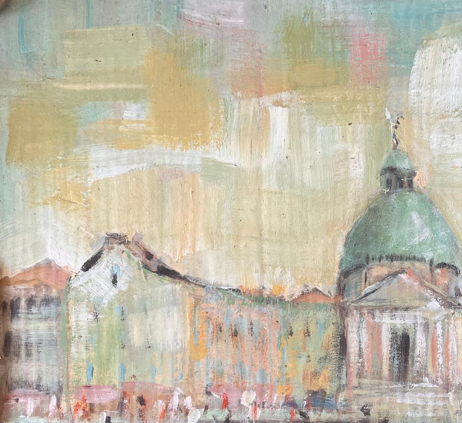 Fanch Lelimpressionist Venetian Canal Scene With Gondolas And Basilica By Fanch Lel photo vinterior