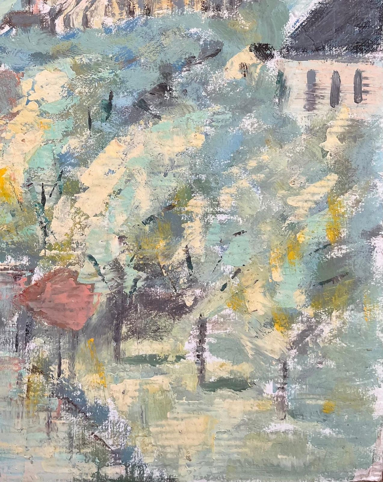 Fanch Lelimpressionist View Of Hilltop Cathedral And Bridge And Riverside Village photo Art