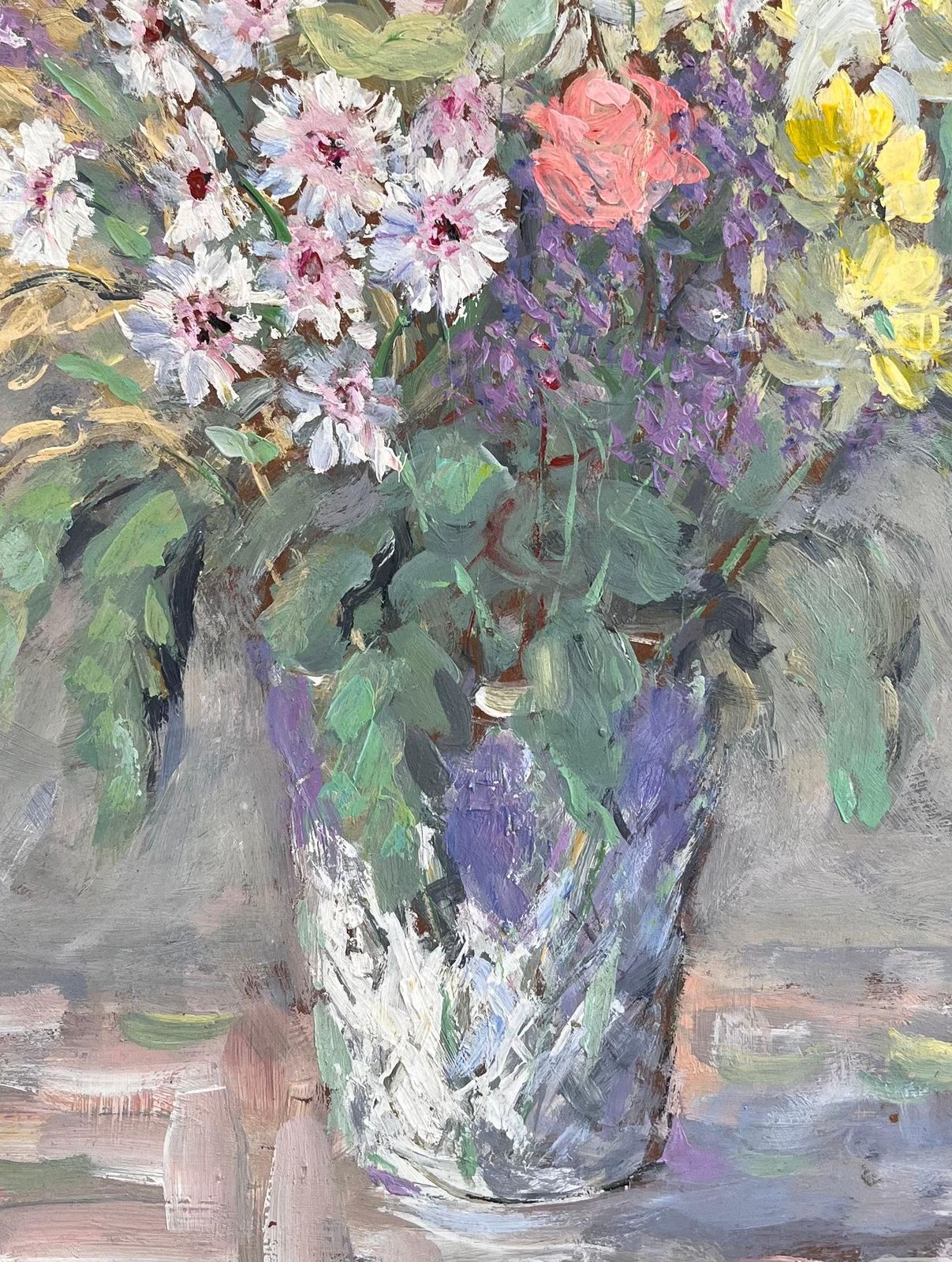 Fanch Lelimpressionist French Floral Still Life Oil Of Le Bouquet Du Cinquantenaire2000 photo buy