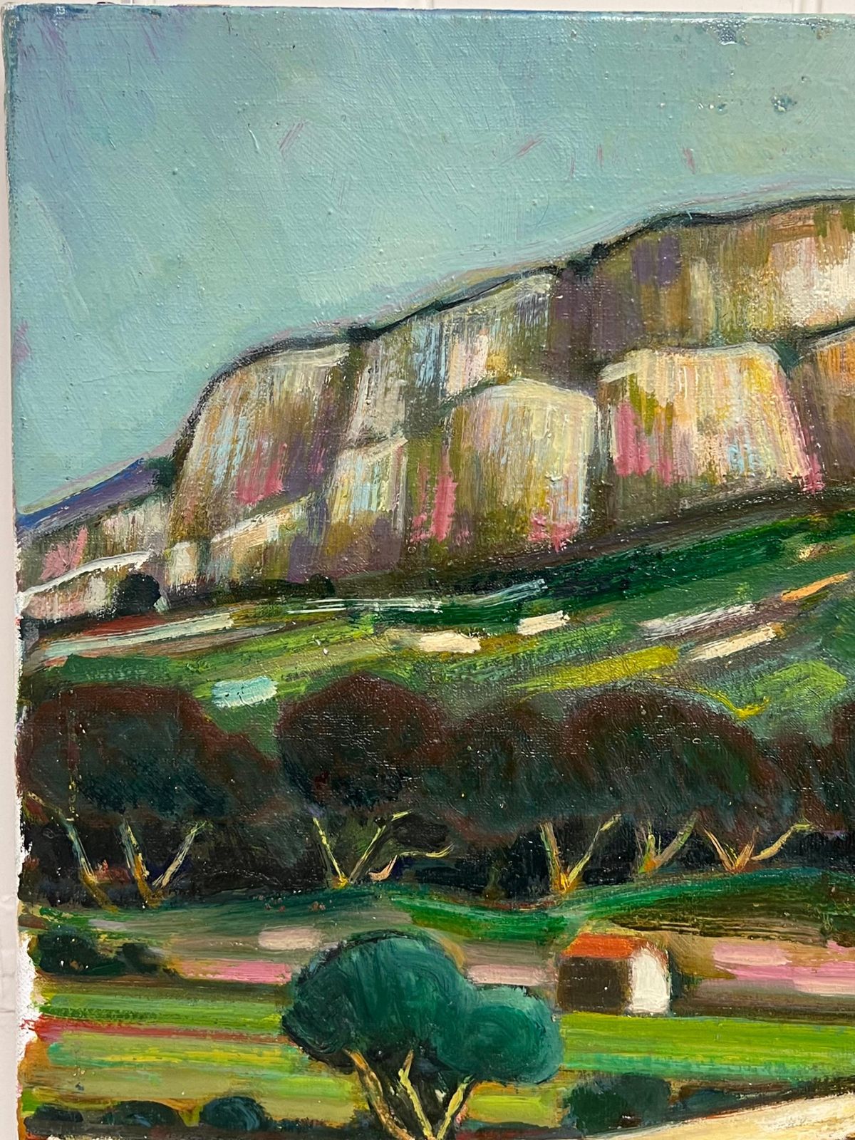 Max Toutainlavender Fields Below The Mossy Valley Cliffs French Post Impressionist Painting photo furniture