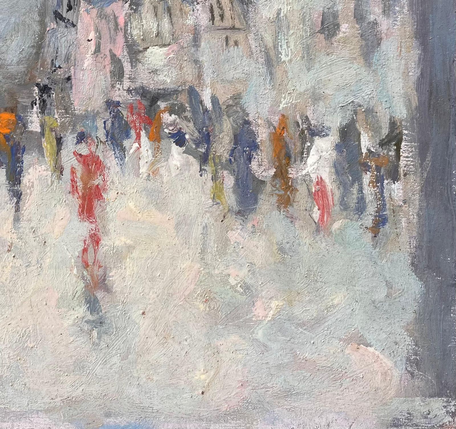 Fanch Lelimpressionist French Street Scene With Figures And Architecture Rue Animée2007 photo Art