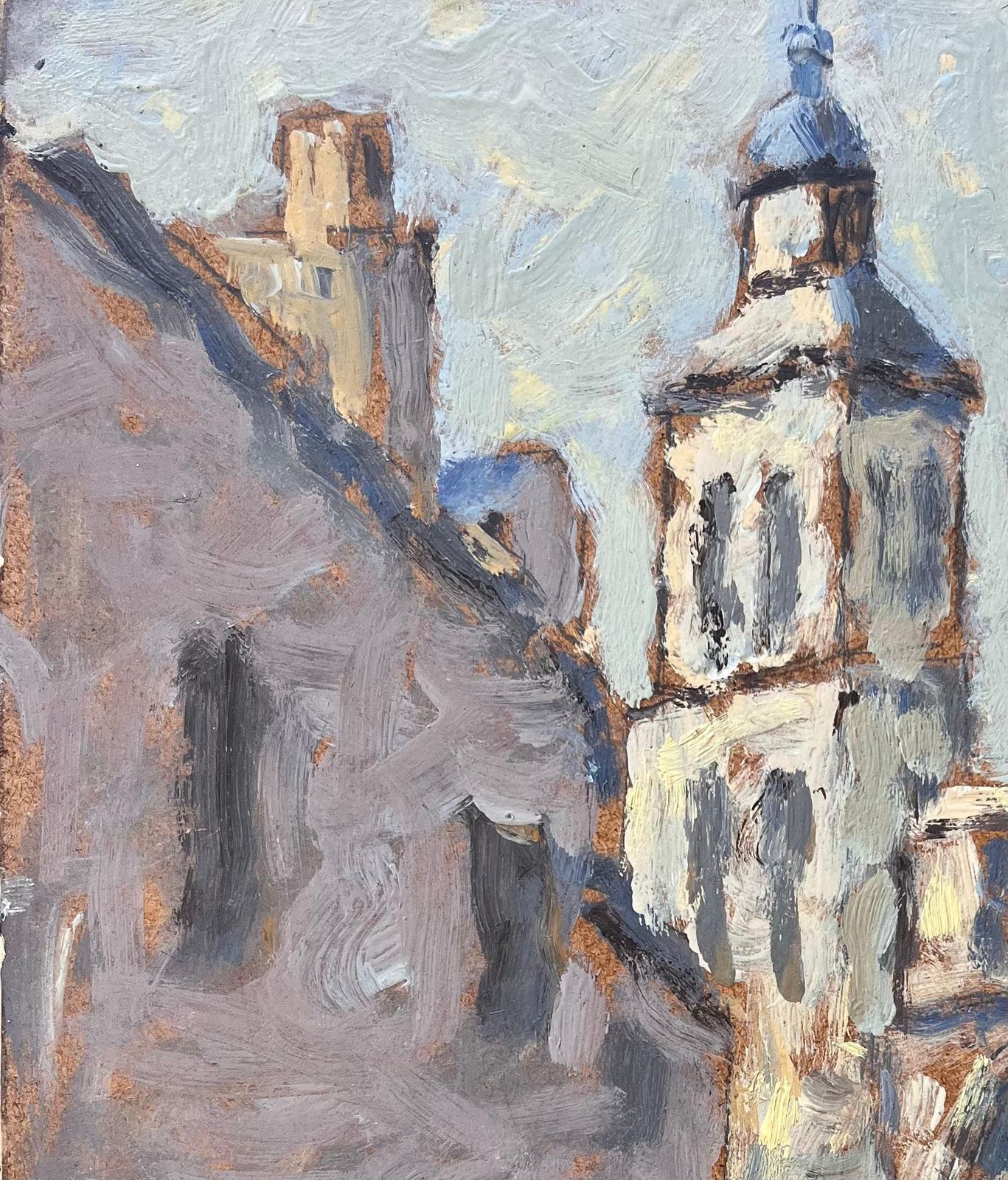 Fanch Lelfrench Impressionist Oil Painting Of Busy Street Scene In Dieulefit DRôme1997 photo vinterior