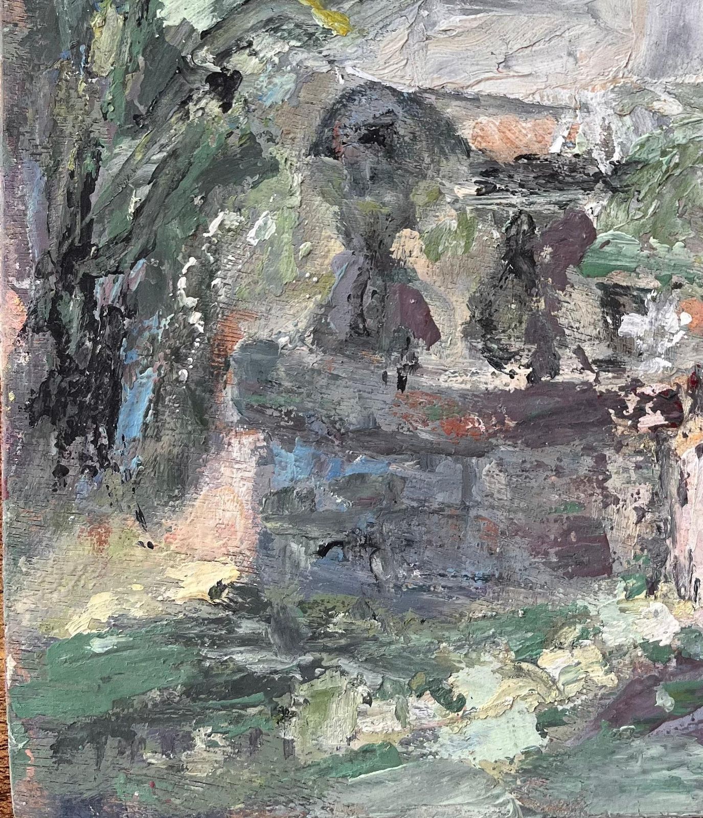 Fanch Lelimpressionist Pastoral Scene With Woman At Stone Fountain Under Tree photo Art