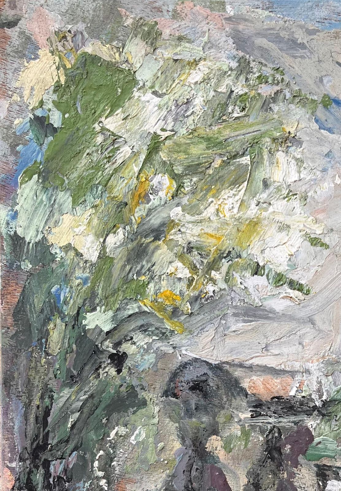 Fanch Lelimpressionist Pastoral Scene With Woman At Stone Fountain Under Tree photo 484.0