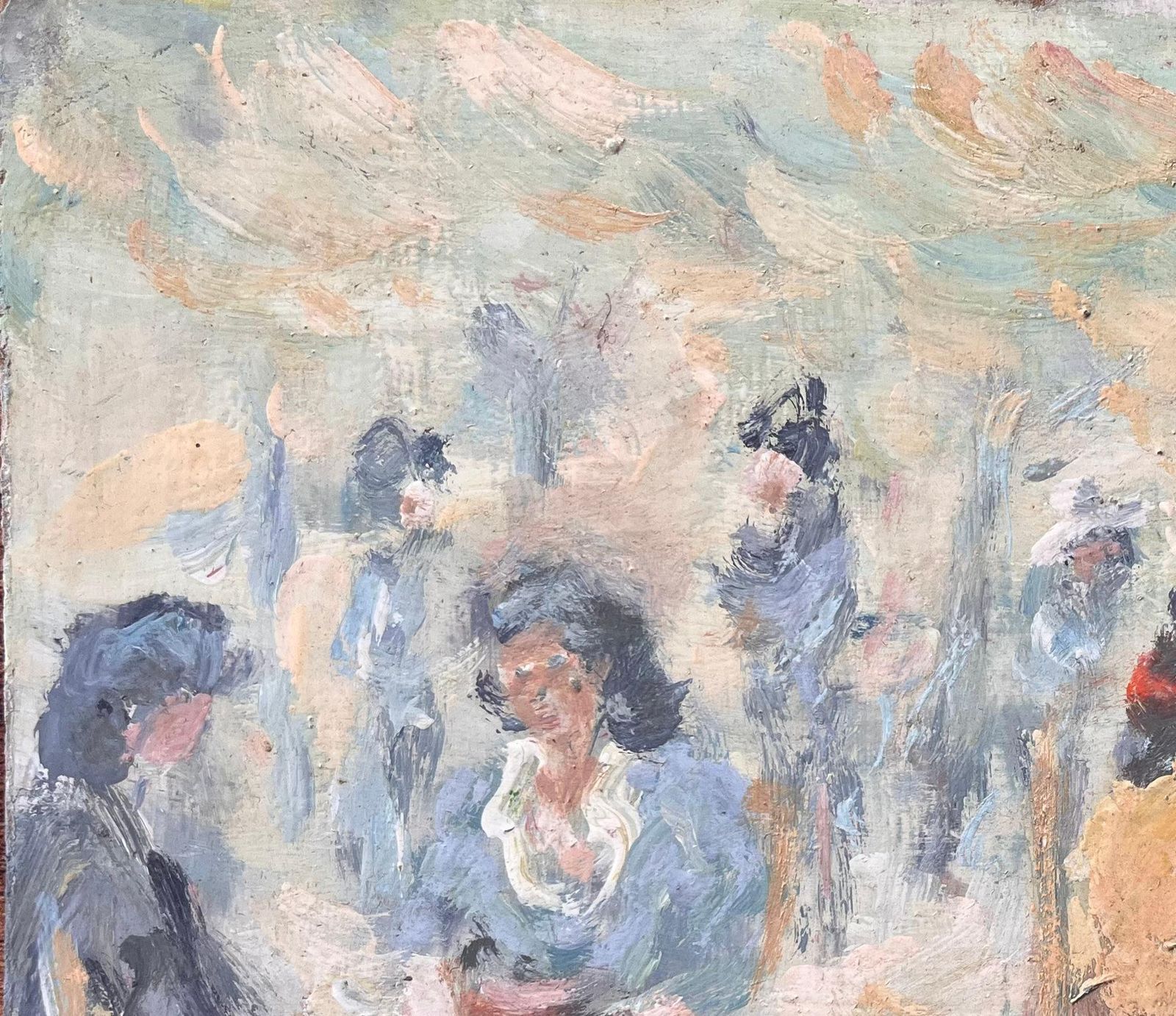Fanch Lelimpressionist Outdoor Café Scene With Seated Figures And Dappled Light photo Art