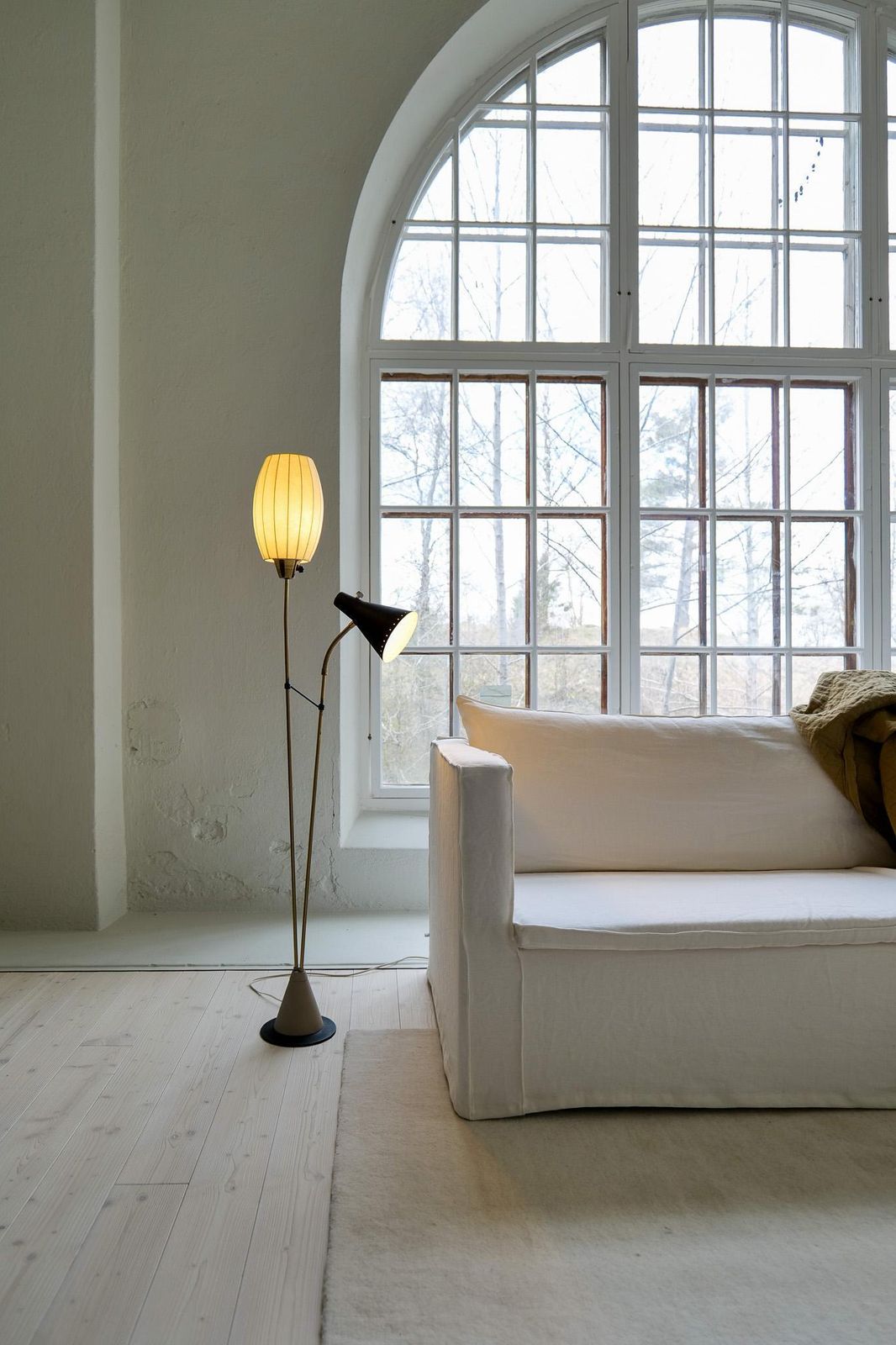 Midcentury Floor Lamp Attributed To Hans Bergström For Ateljé Lyktan Sweden 1950 photo 1845.0