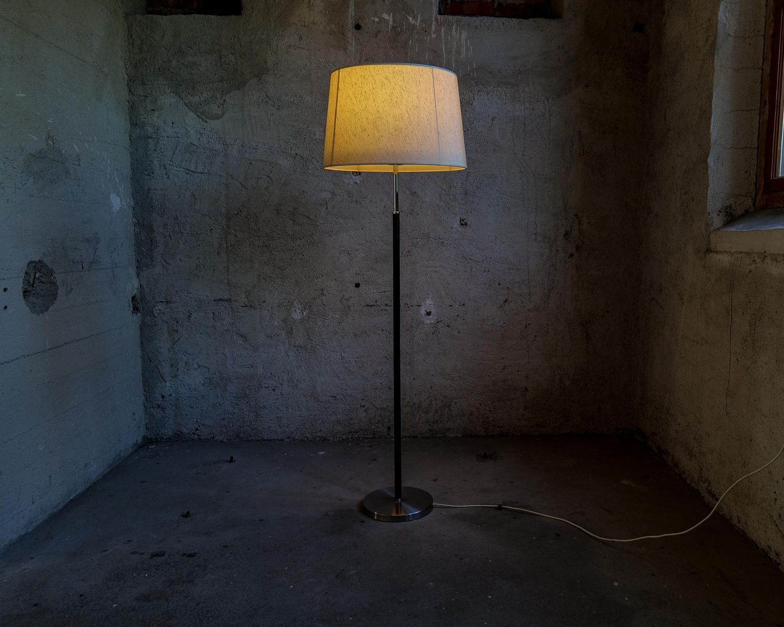 1887.0 Midcentury Modern Chrome Leather Floor Lamp Atelje Lyktan, Sweden photo