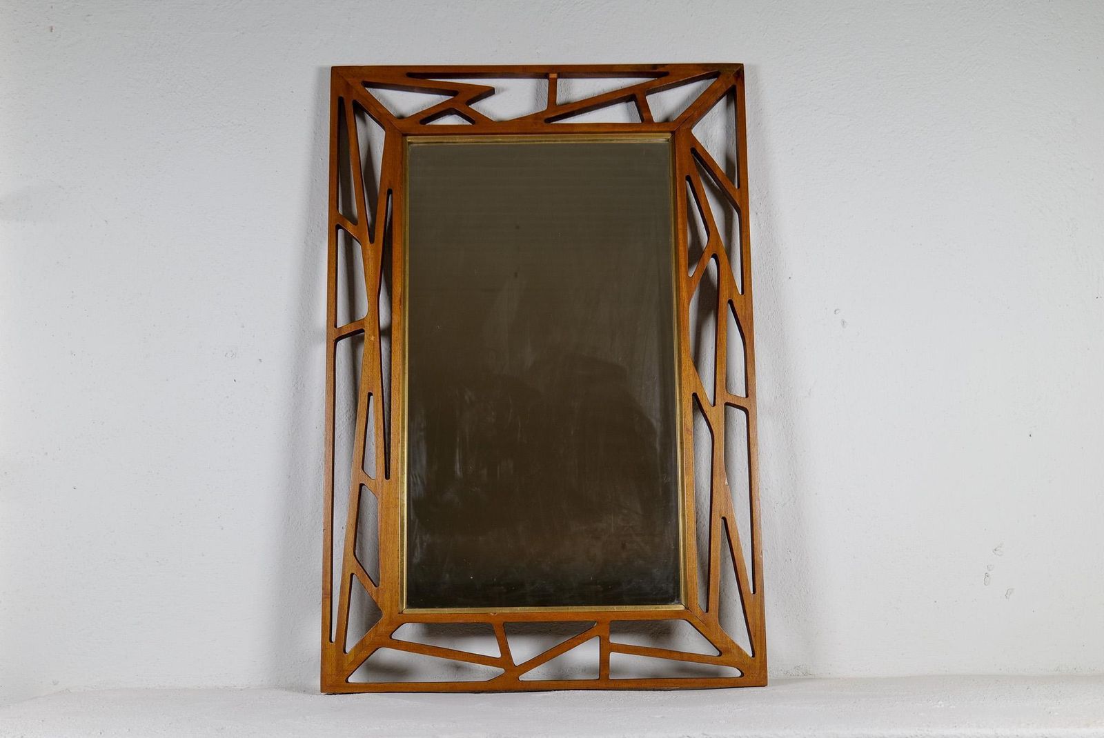 Midcentury Modern Yngve Ekström Mirror "Konkret" By Eden Spegel In Sweden photo furniture