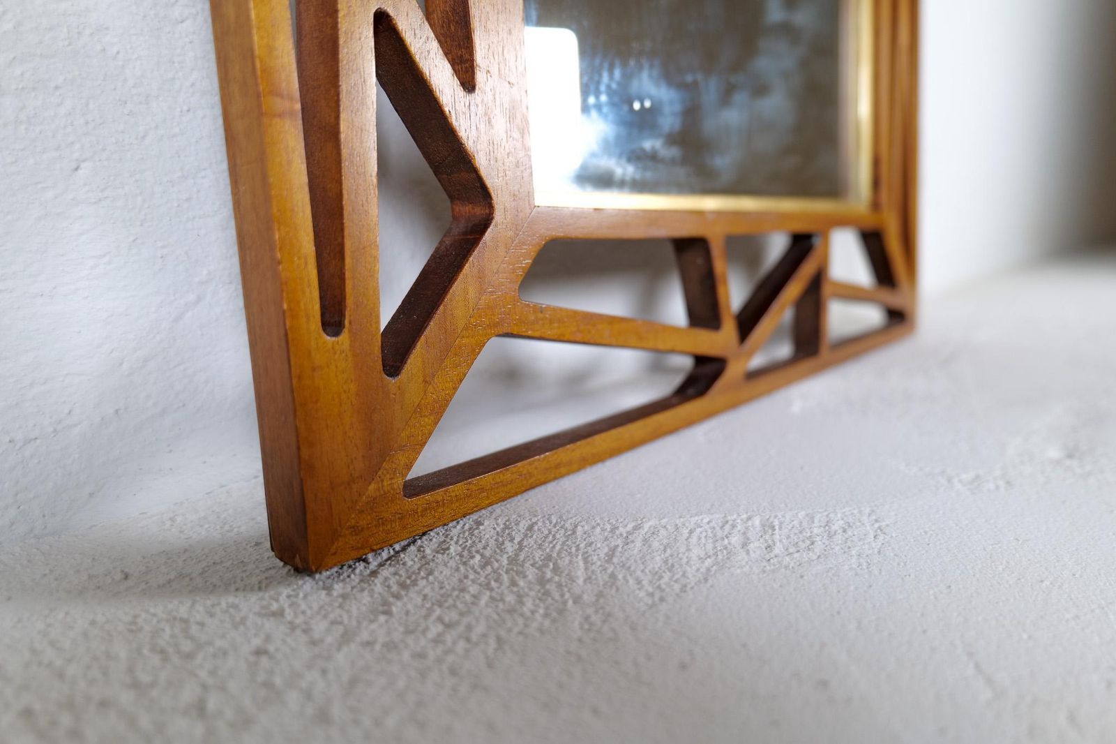 Midcentury Modern Yngve Ekström Mirror "Konkret" By Eden Spegel In Sweden photo buy