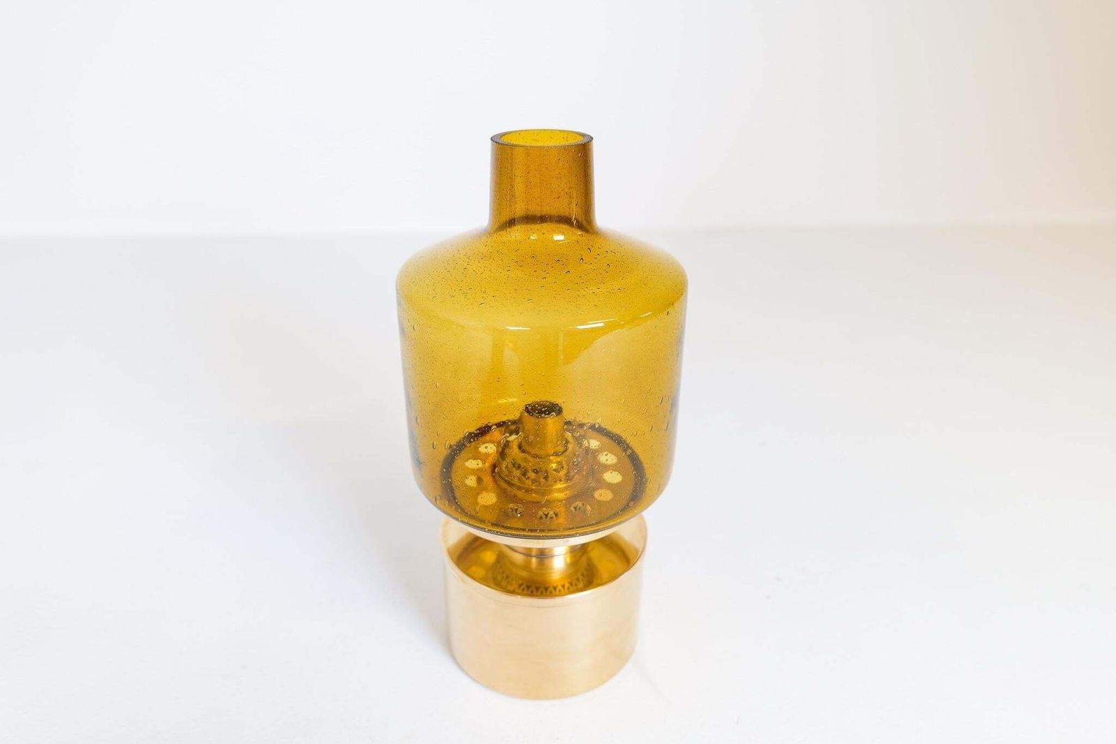 Hans Agne Jakobsson Oil Lamp Model L 47 In Brass And Glass, 1960s, Sweden photo Lighting