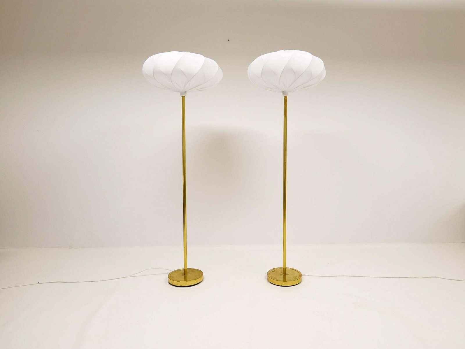 Scandinavian Modern Floor Lamps In Brass "Enco", Sweden, 1970s photo furniture