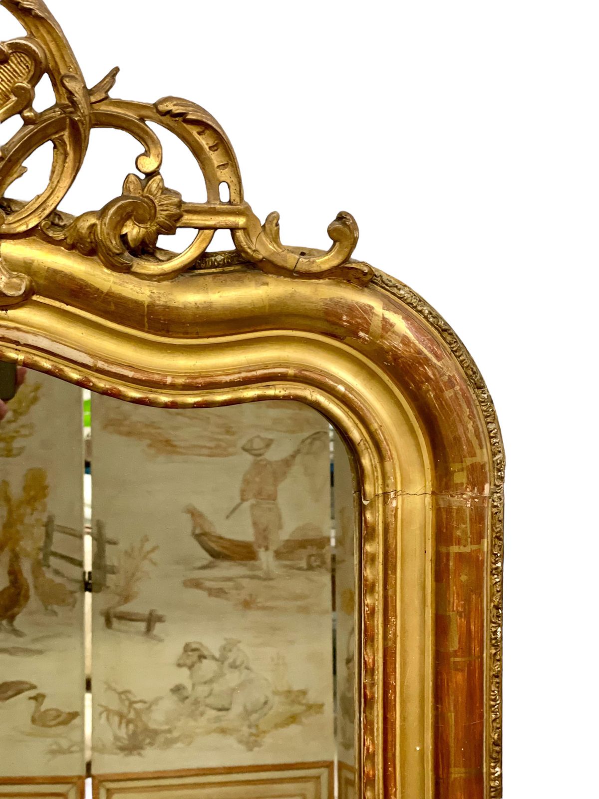 photo for sale 19th Century Ornate Louis Philippe Giltwood Mirror