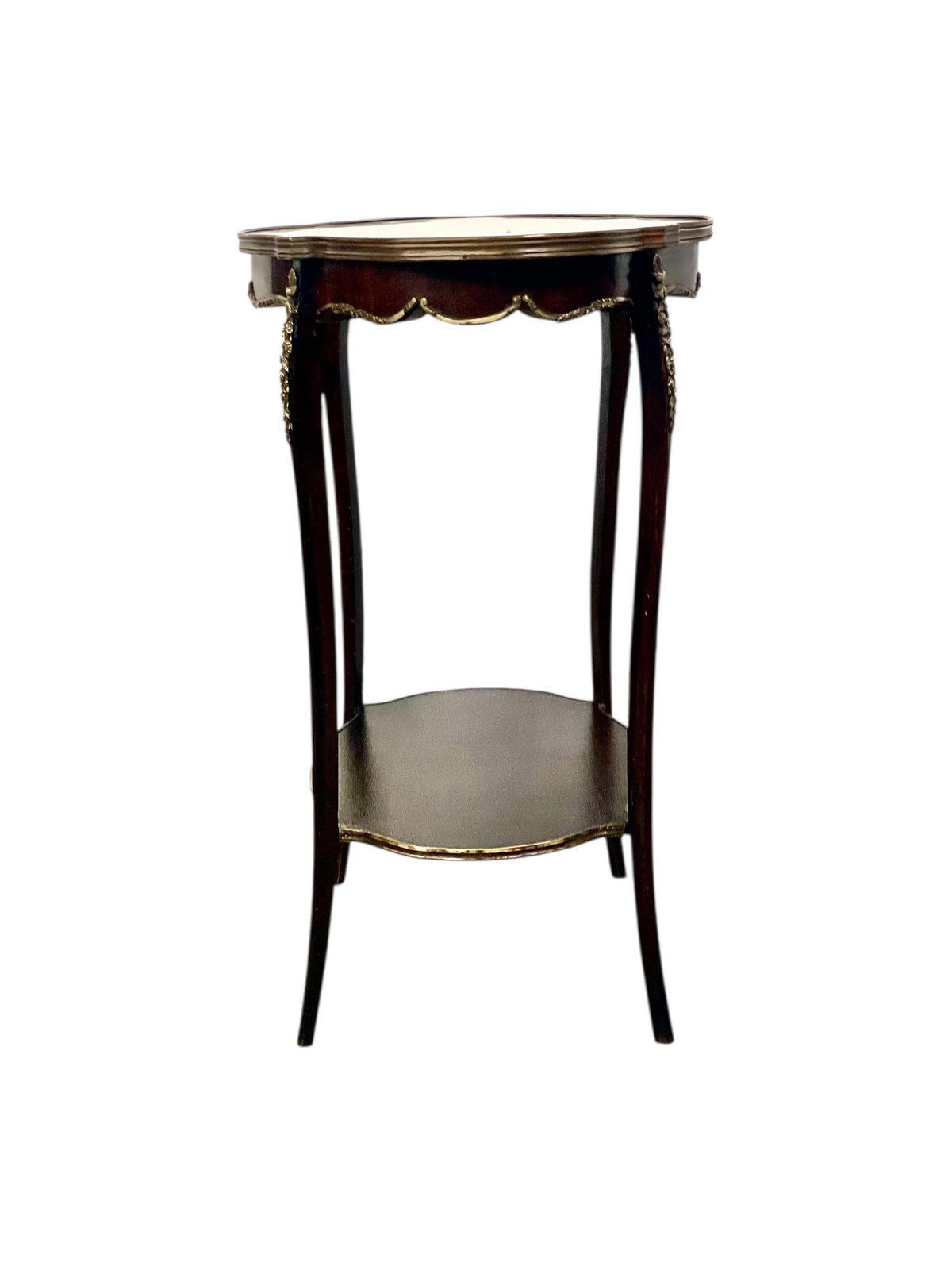 French Louis XV Style Center Table With Marble Top And Ormolu Mounts photo vinterior