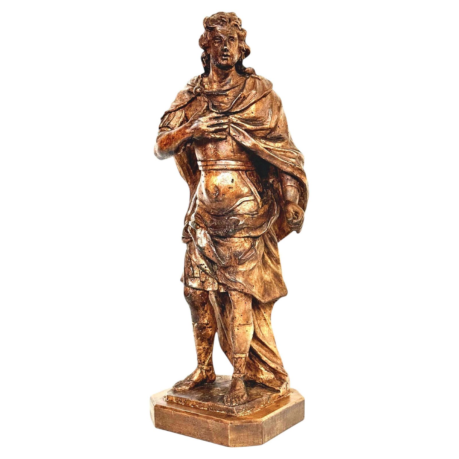 Rare 18th Century Limewood Sculpture Of A Royal Figure, Probably Roi Louis XV