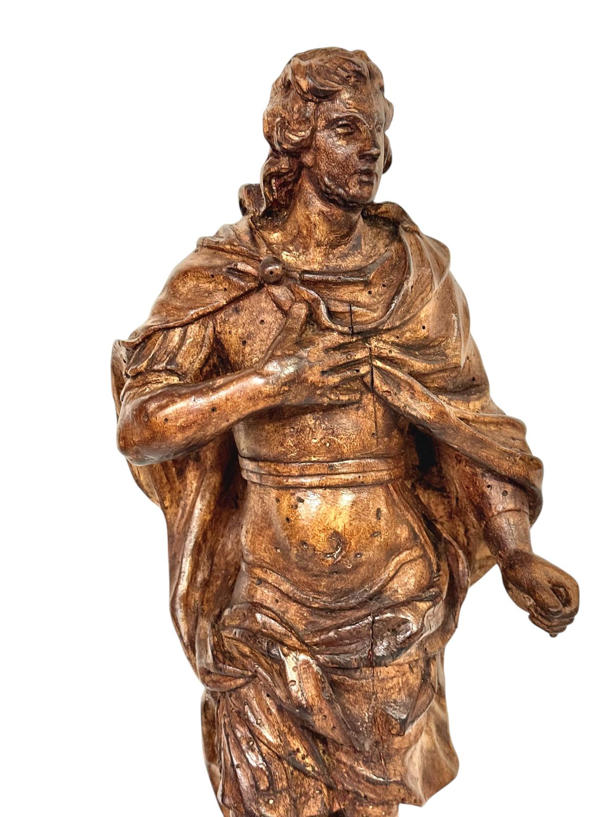 Rare 18th Century Limewood Sculpture Of A Royal Figure, Probably Roi Louis XV photo furniture