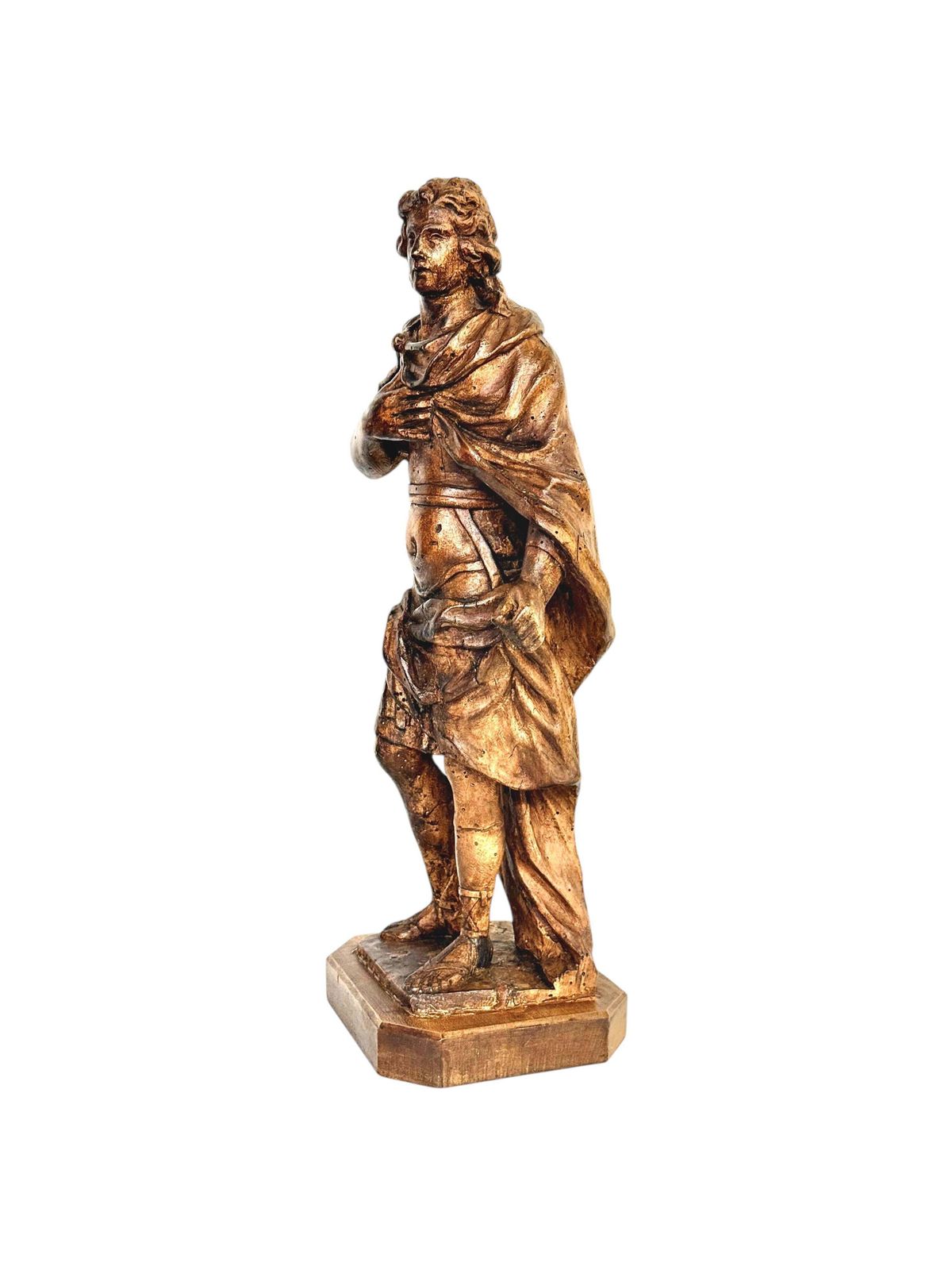 Rare 18th Century Limewood Sculpture Of A Royal Figure, Probably Roi Louis XV photo vinterior