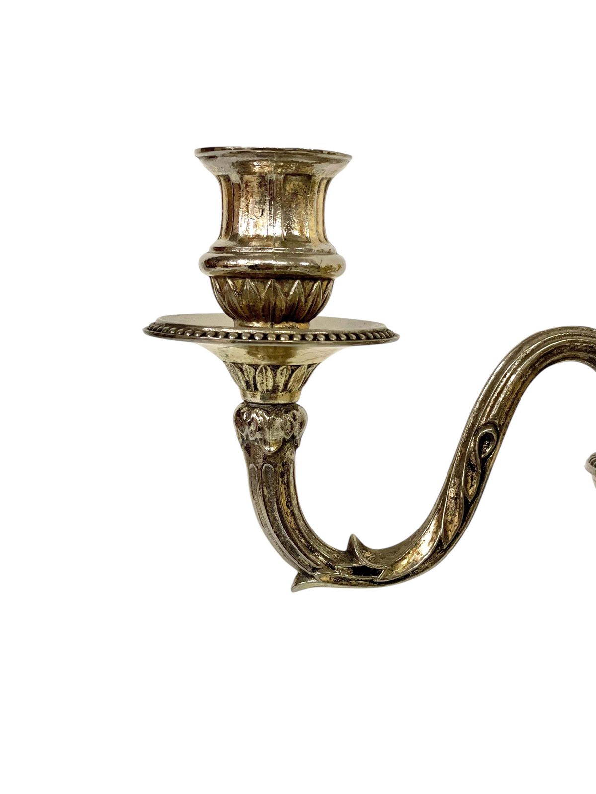Pair Of Rare Large Bronze Silver Plated Candelabras, 19th Century photo 2145.0